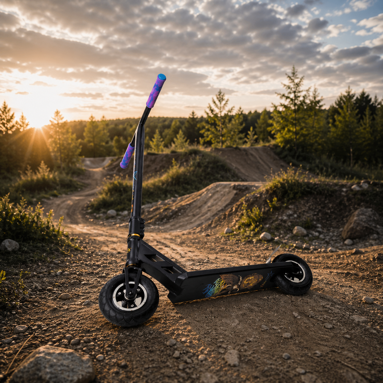 Koloběžka NKD Bullit Dirt Scooter, Černá lifestyle 3